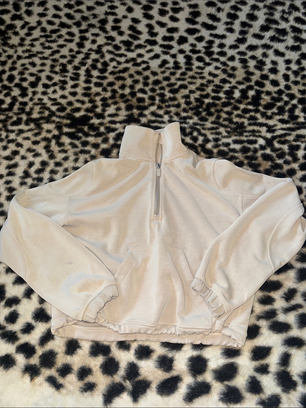 lululemon athletica Half-Zip Bomber Jacket in Cream